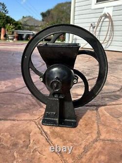 1762 Antique Grain Mill, Coffee Mill, Burr Mill with 15-3/4 inch Wheel