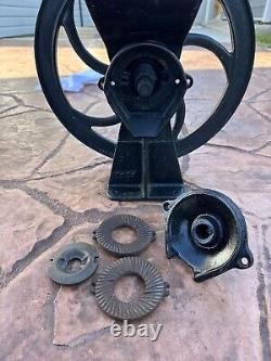 1762 Antique Grain Mill, Coffee Mill, Burr Mill with 15-3/4 inch Wheel