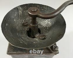 1800s PRIMITIVE+RARE Antique One-of-A-Kind Hand-Forged Metal Coffee Mill/Grinder