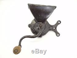 1858 Antique Old Swifts Patent No 1 Restored Cast Iron Wall Mount Coffee Grinder