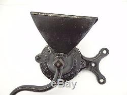 1858 Antique Old Swifts Patent No 1 Restored Cast Iron Wall Mount Coffee Grinder