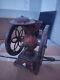 1873 Enterprise Cast Iron Hand Crank Double Wheel Coffee Grinder