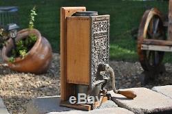 1888 Antique Arcade Telephone Mill with Bronzed Cast Iron Front Coffee Grinder