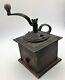 1890's Antique Arcade Imperial Cast Iron & Dovetailed Wood Coffee MILL Grinder