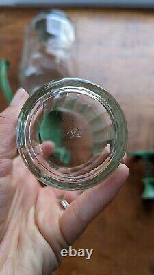 1930's Arcade Crystal No 4 Coffee Burr Grinder Mint Green Wall Mount Antique