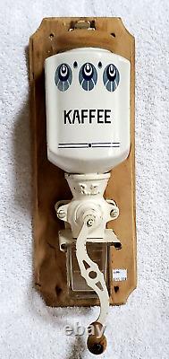 1930's ZASSENHAUS AUSTRIA ART DECO wall mount coffee grinder PORCELAIN cubist