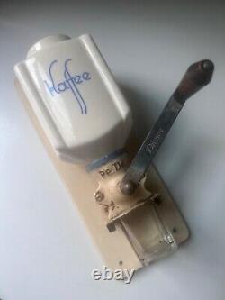 1930s Vintage Art Deco Peter Dienes wall-mounted coffee grinder. Works Great