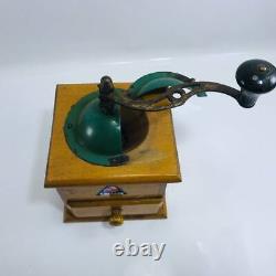 1930s Vintage Coffee Grinder Mill Hand Handmade Coulaux Wooden French Rare