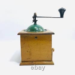 1930s Vintage Coffee Grinder Mill Hand Handmade Coulaux Wooden French Rare