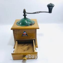 1930s Vintage Coffee Grinder Mill Hand Handmade Coulaux Wooden French Rare