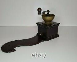 19th Century AUSTRIAN DOVE TAIL LONG BOARD WALL HANGING COFFEE GRINDER