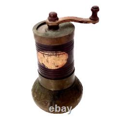 19th Century Antique Ottoman Brass Pepper Coffee Grinder /Islamic inscriptions