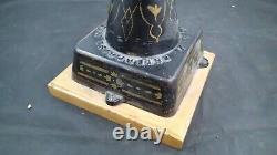 19thc Antique Cast Iron Enterprise No. 4 Pinstripe Painted Coffee MILL Grinder