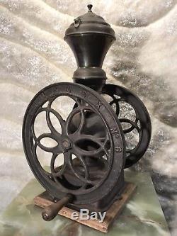 23 Inch tall LARGE VINTAGE ANTIQUE CAST IRON COFFEE GRINDER SIGN SIMPLEX NO 6