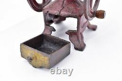 4 Miniature Antique Cast Iron Childs Coffee Grinder Toy Original Paint