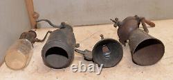 4 antique coffee grinder mill collectible bean grain grinding machine tool lot