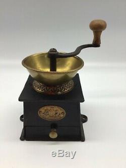 A Kenrick & Sons Coffee Mill Patent Coffee Grinder antique cast iron brass early