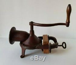 ANT. CAST IRON COFFEE GRINDER WALL OR TABLE MOUNTED MODEL Early 1900's