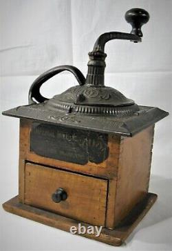 ANTIQUE ARCADE IMPERIAL MILL #705 3/19/1889 COFFEE MILL DRAWER withMETAL KNOB