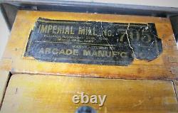 ANTIQUE ARCADE IMPERIAL MILL #705 3/19/1889 COFFEE MILL DRAWER withMETAL KNOB