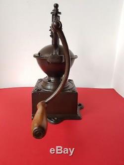 ANTIQUE CAST IRON BIG COFFEE GRINDER K&M A1 EARLY 1900's GERMANY RARE