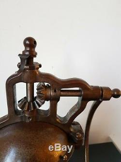 ANTIQUE CAST IRON COFFEE GRINDER BIG A1 PEUGEOT FRERES ex. CONDITION