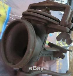 ANTIQUE COFFEE GRINDER MILL CAST IRON BEATRICE ENGLAND No 28127 table clamped