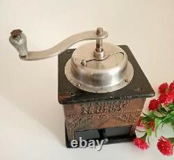 ANTIQUE COFFEE MILL ARMENIAN Handicraft With Copper Ornaments. COLLECTABLES