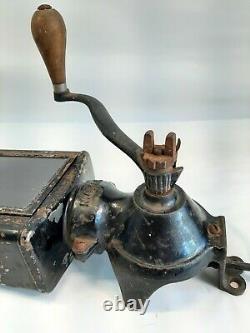 ANTIQUE EARLY 1900s N. C. R. A. WALL MOUNT COFFEE GRINDER FOR PARTS / RESTORATION