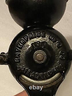 ANTIQUE Enterprise Mfg. Co Cast Iron No. 0 Coffee Mill Grinder Philadelphia USA