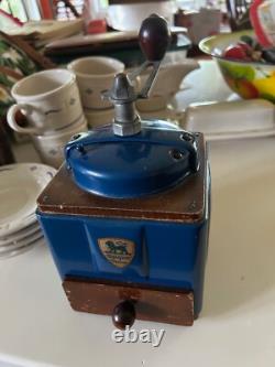 ANTIQUE FRENCH COFFEE GRINDER PEUGEOT 50's / ORIGINAL PAINTING