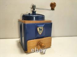 ANTIQUE FRENCH COFFEE GRINDER PEUGEOT 50's / ORIGINAL PAINTING