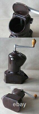 ANTIQUE GERMAN LUXURIOUS BAKELITE COFFEE GRINDER MILL / DMR / FUNCTIONAL / 1950s