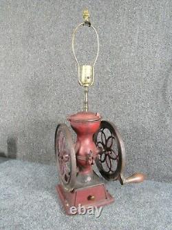 ANTIQUE LANDERS FRARY & CLARK miniature CAST IRON COFFEE GRINDER