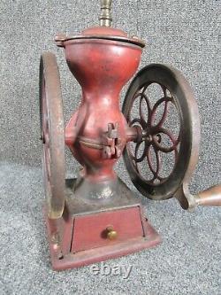 ANTIQUE LANDERS FRARY & CLARK miniature CAST IRON COFFEE GRINDER