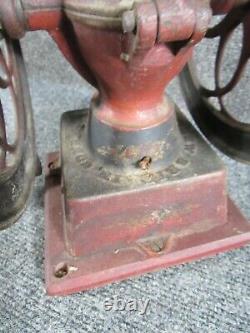 ANTIQUE LANDERS FRARY & CLARK miniature CAST IRON COFFEE GRINDER