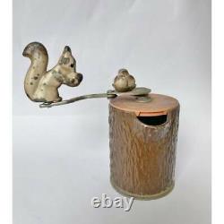 ANTIQUE Squirrel-Shaped LIEHA COFFEE MILL COFFEE GRINDER RARE COLLECTABLES