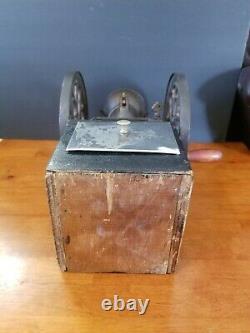 ANTIQUE THE CHA'S PARKER Co. BLACK COFFEE GRINDER MILL MERIDEN CONN. 17 1/2