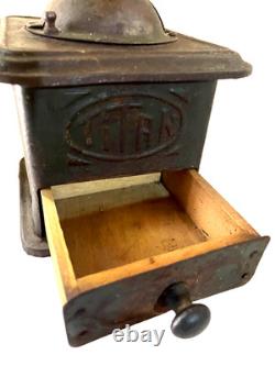 ANTIQUE TITAN METAL COFFEE GRINDER, made in ex Yugoslavia