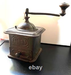 ANTIQUE TITAN METAL COFFEE GRINDER, made in ex Yugoslavia