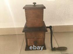 ANTIQUE VINTAGE GRINDER MILL GERMAN COFFEE GRAIN SEED SPICES FRUITS L-No. 2 WORKS