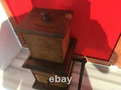 ANTIQUE VINTAGE GRINDER MILL GERMAN COFFEE GRAIN SEED SPICES FRUITS L-No. 2 WORKS