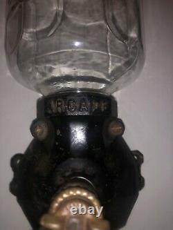 ANTIQUE VINTAGE WALL MOUNT ARCADE CRYSTAL No 4 COFFEE GRINDER MILL CAST IRON