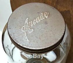 ARCADE # 3 COFFEE GRINDER Antique WALL MOUNT Victorian BURR MILL Jar CAST IRON