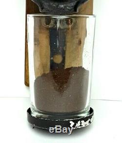 ARCADE COFFEE GRINDER Spice WALL MOUNT Victorian BURR MILL # Grist Tin CAST IRON