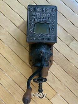 ARCADE Golden Rule Coffee Grinder Wall Mount Wood/Cast Iron