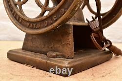 ATQ Coffee Grinder Mill ENTERPRISE PHILADELPHIA DOUBLE WHEEL TABLE LAMP LIGHT