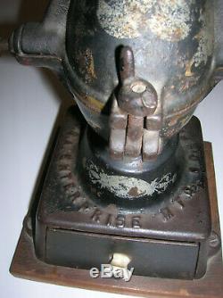 American Antique Enterprise No. 1 Cast Iron Coffee Grinder Mill 19th Century EXC
