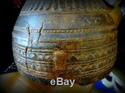 An Antique Coffee Ceremony Carved Wooden Grinder Mortar Ethiopia Africa Tribal