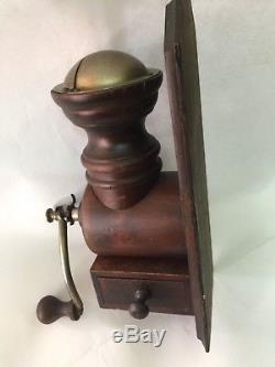 An Antique Wooden Coffee Grinder Italy 1940s-1950s Great Condition